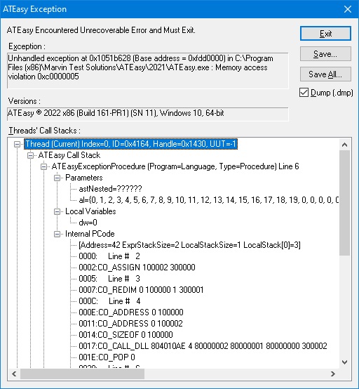 ATEasy using crash analysis